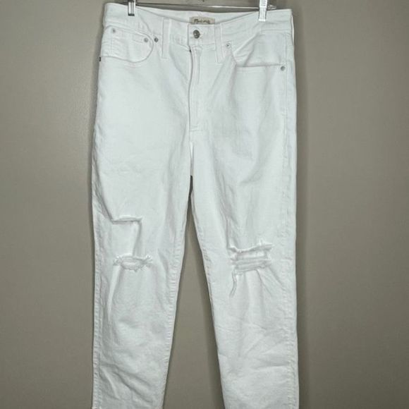 Madewell White The Perfect‎ Vintage Straight Jeans - Picture 1 of 5
